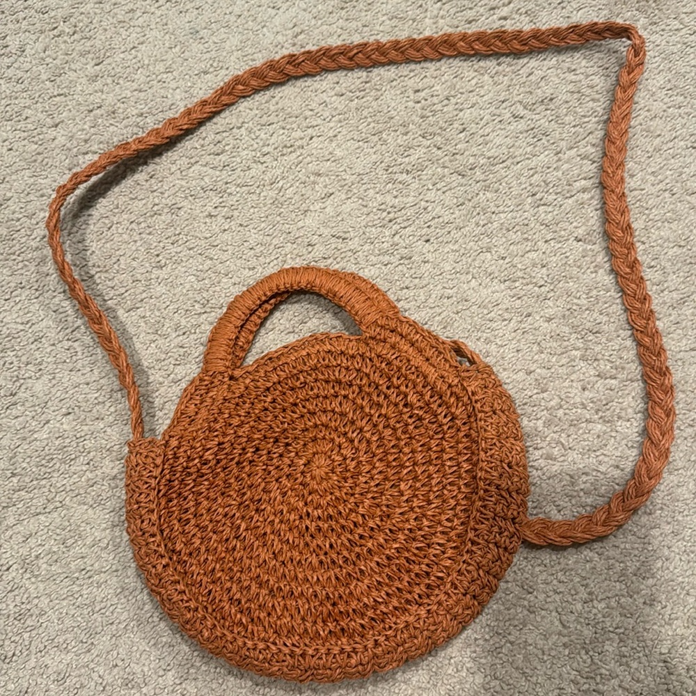 Boho woven crossbody bag
